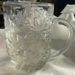 Princess House  Glass Floral Mug